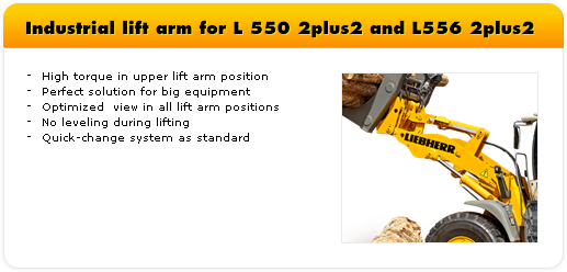 Industrial lift arm for L 550 2plus2 and L556 2plus2
