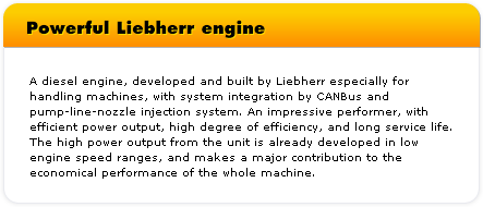 Powerful Liebherr engine