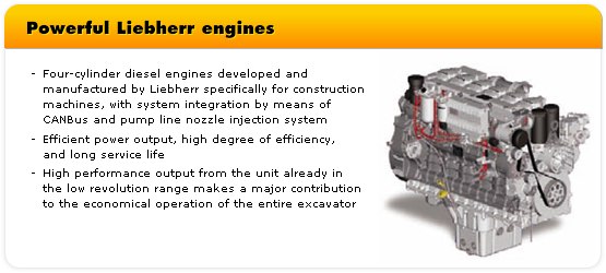 Powerful Liebherr engines